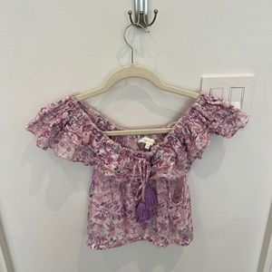 Love shack fancy off the shoulder blouse.